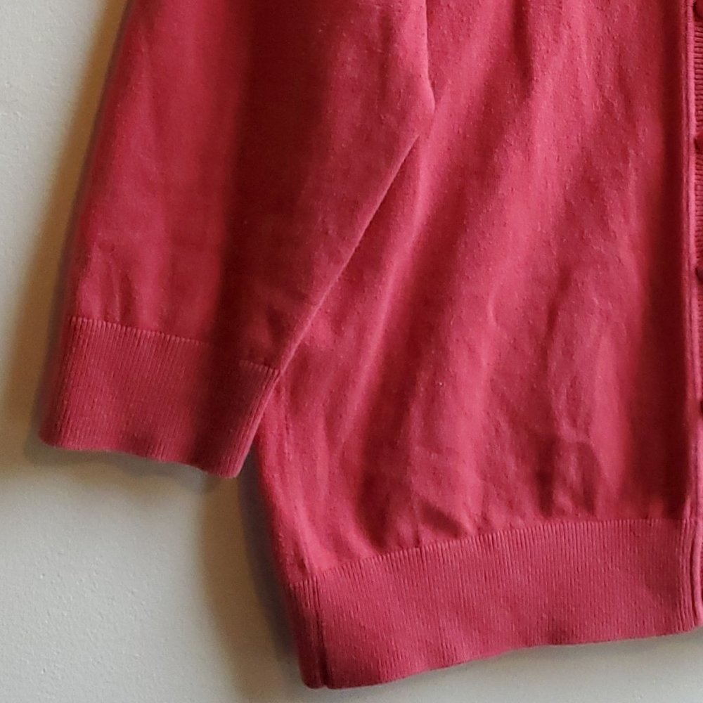 Talbots Salmon Button Down Cardigan Size Petite M… - image 3